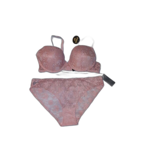 Youmita 38B Blossom Floral Lace Push Up Bra & Seamless Floral Lace Panty NWT - Picture 3 of 8